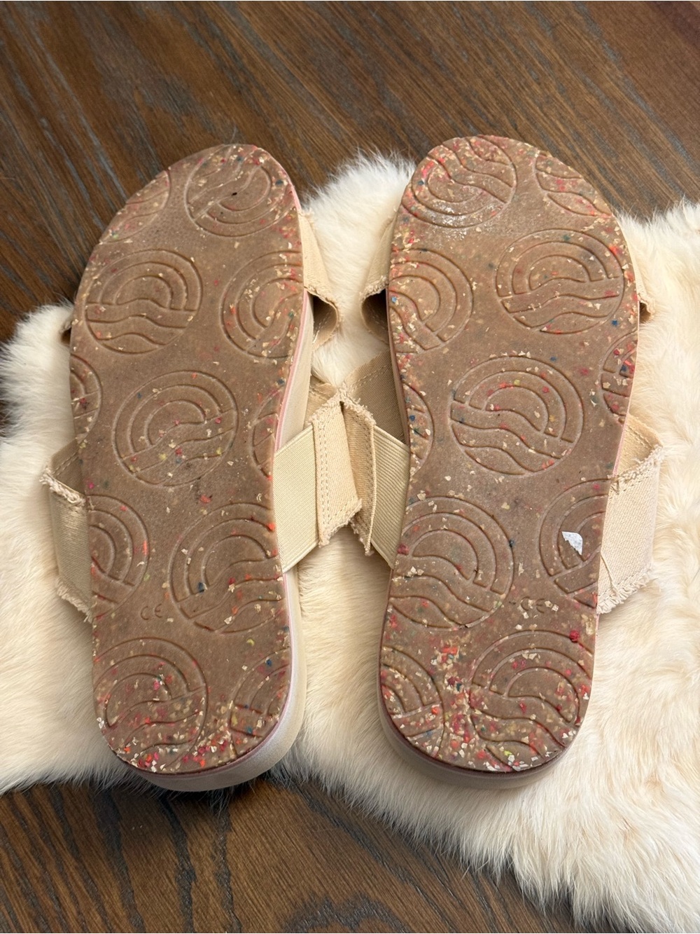 Vionic Boardwalk Panama Slide Sandals Semolina Beige Size 10 - Picture 6 of 7